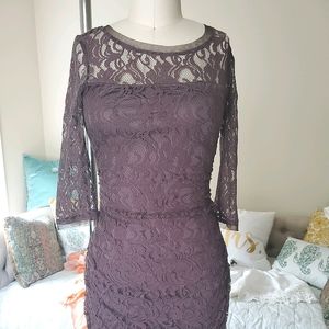 Max and Cleo Eggplantish lace dress